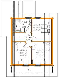 FinArt Holz-Blockhaus Beispiel Siiri 134 Dachgeschoss-Draufsicht